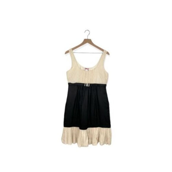 ANTHROPOLOGIE x YOANNA BARASCHI Size 10 Dress Silk Black Cream Lined Prom Formal - Picture 12 of 12